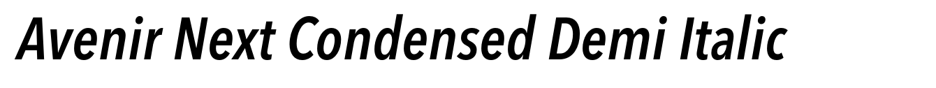 Avenir Next Condensed Demi Italic image